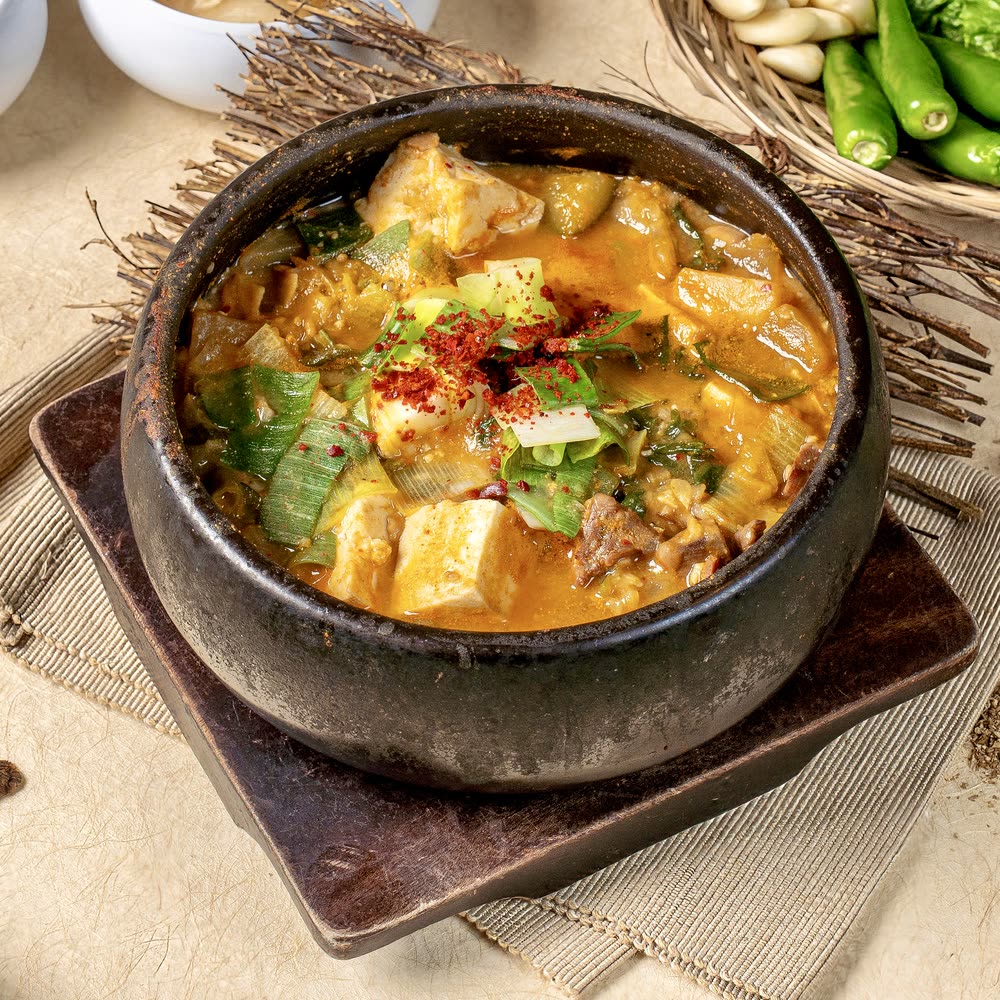 시골 된장찌개 Soybean Paste Stew — 산솔 신사본점 곁들임류 · Sansol Sinsa Korean BBQ menu (サムギョプサル · 烤肉)