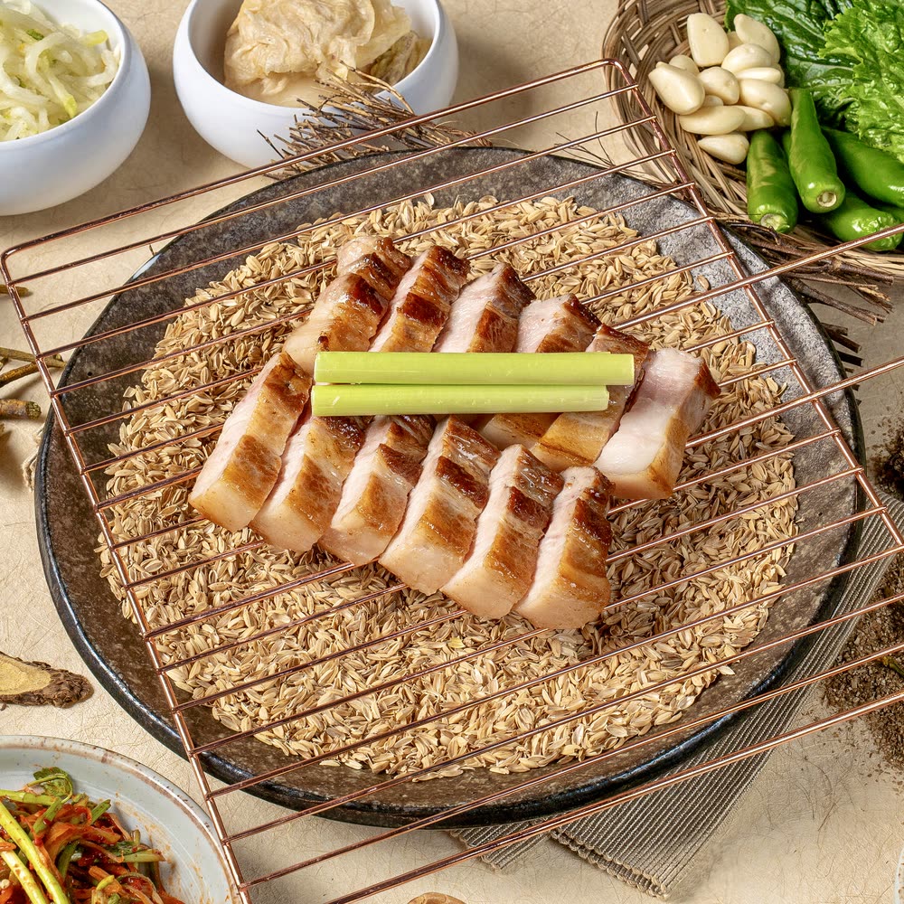 산솔 숙성 삼겹살 Pork Belly — 산솔 신사본점 고기 (BBQ) · Sansol Sinsa Korean BBQ menu (サムギョプサル · 烤肉)