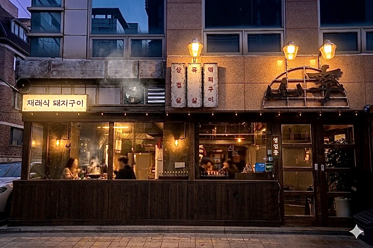 산솔 신사본점 — 신사역에서 5분, 냄새 걱정 없이. · Sansol Sinsa Korean BBQ story chapter 03 (신사역 맛집 · aged pork · サムギョプサル · 烤肉)